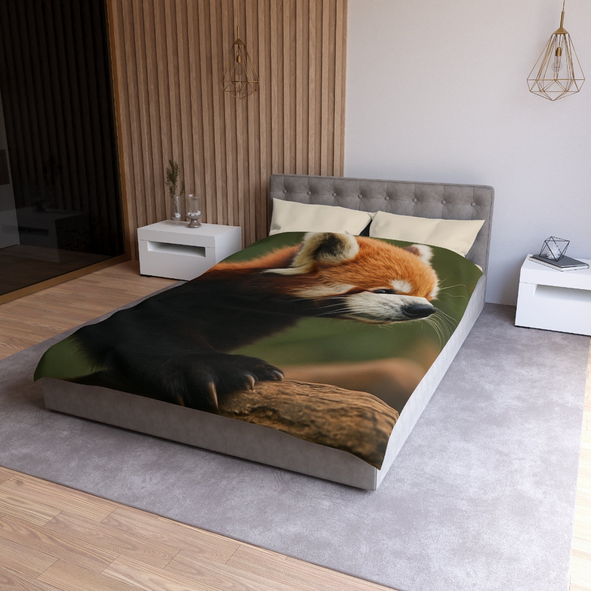 Bamboo Climber Red Panda custom duvets