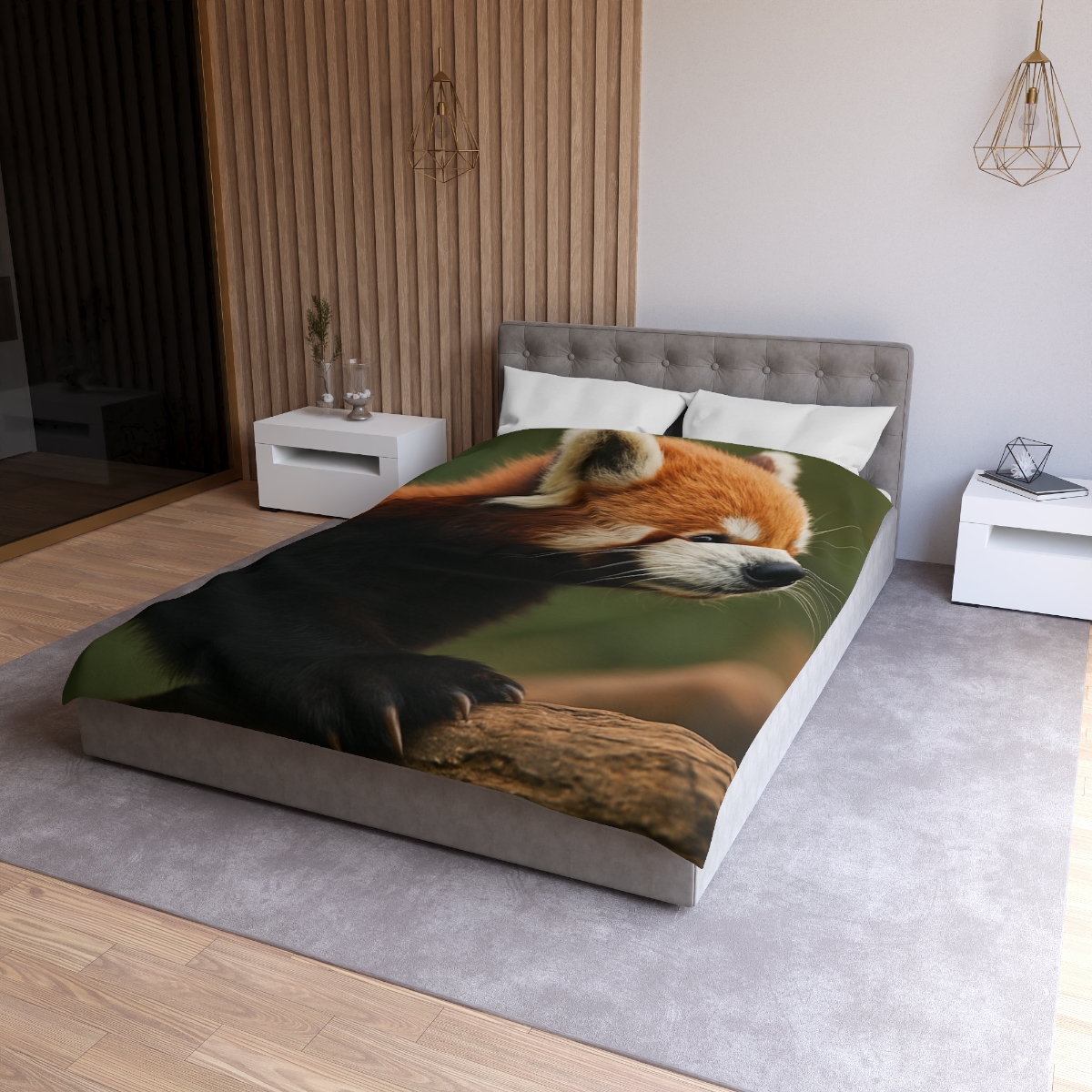Bamboo Climber Red Panda custom duvets