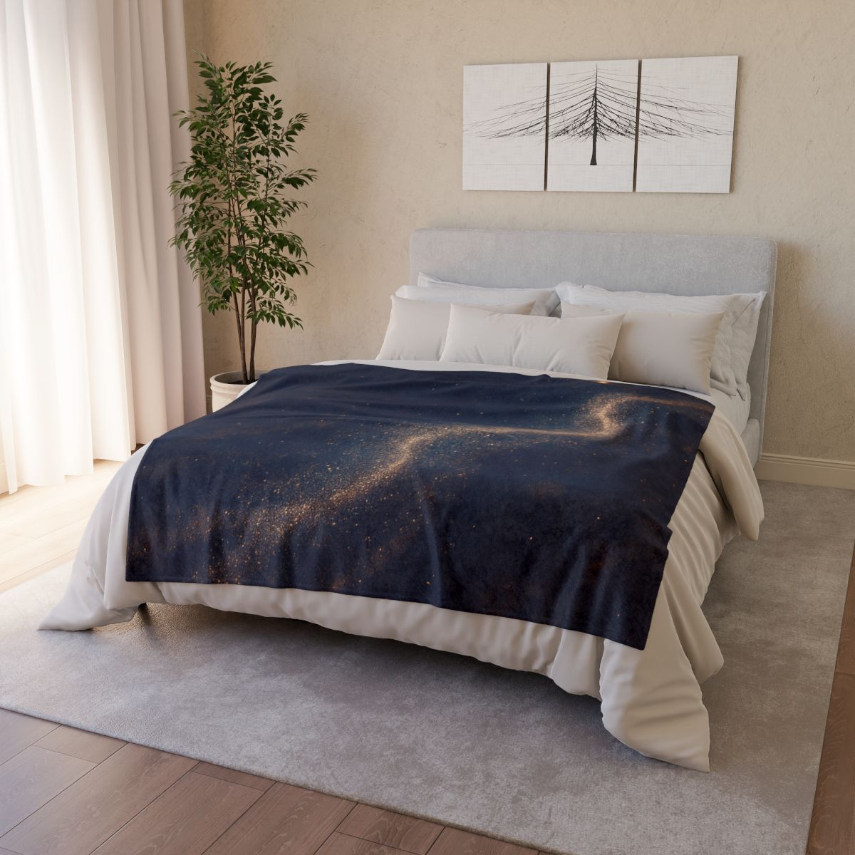 Stellar Dust Cascade personalized cozy blankets