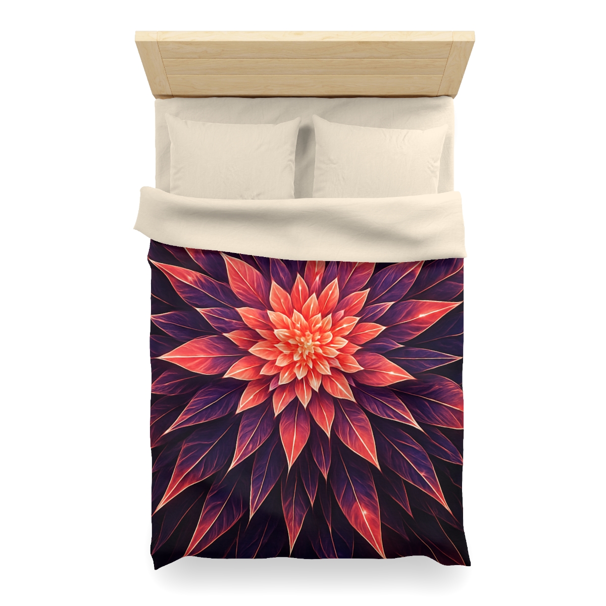 Cosmic Bloom Fractal personalized bedding duvets