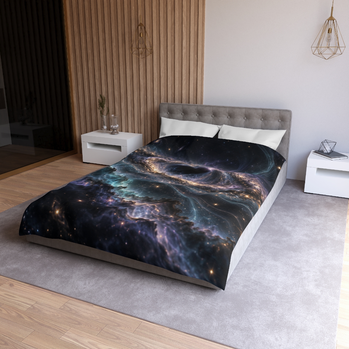 Spectral Dust Halo personalized bedding duvets [AI-e229e737-77ad316b3721]