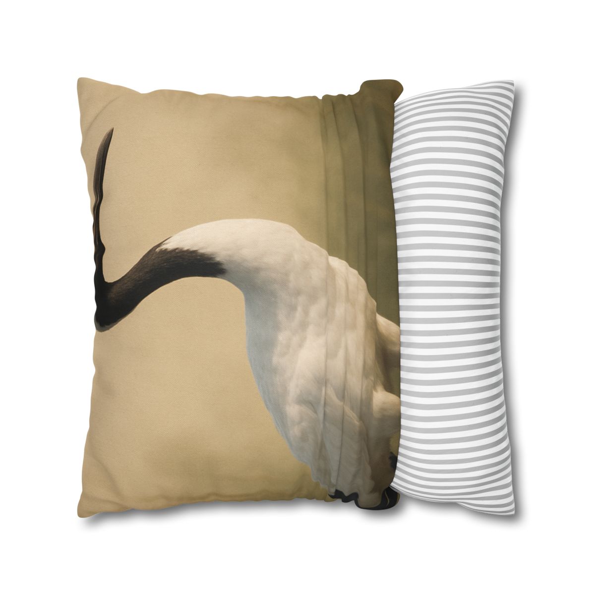 Quiet Halo Red Crowned Crane custom pillow cases
