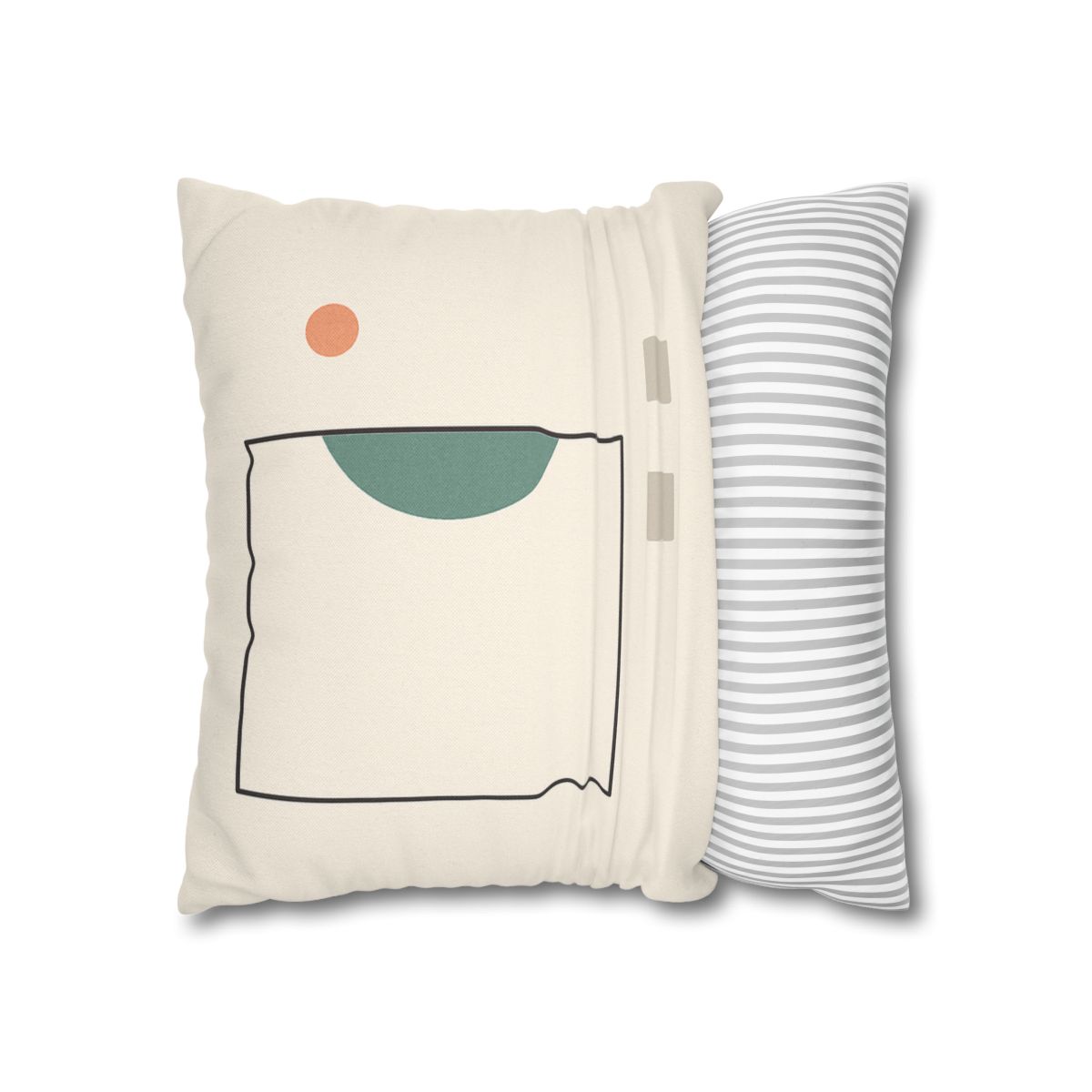 Offset Frame And Crescent Pause designer print pillow cases