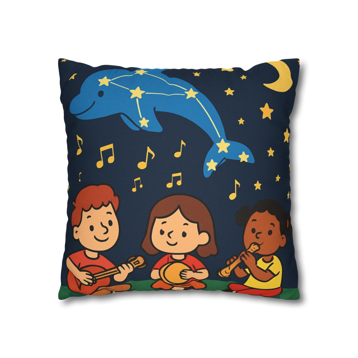 Starlight Orchestra Of The Dolphin Constellation designer print pillow cases