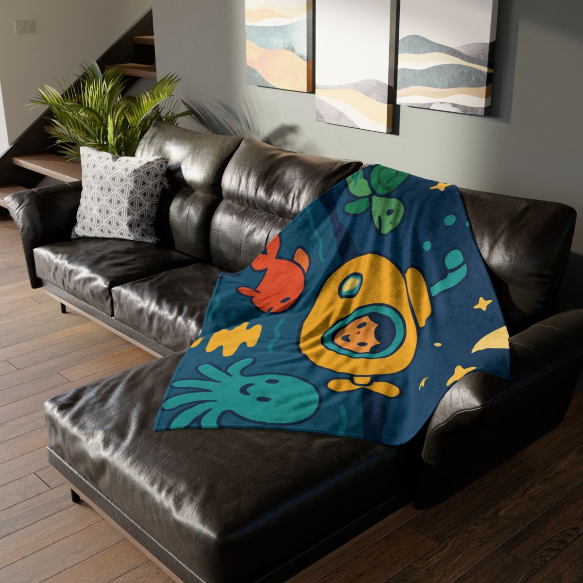 Starry Ocean Explorers trendy patterned blankets