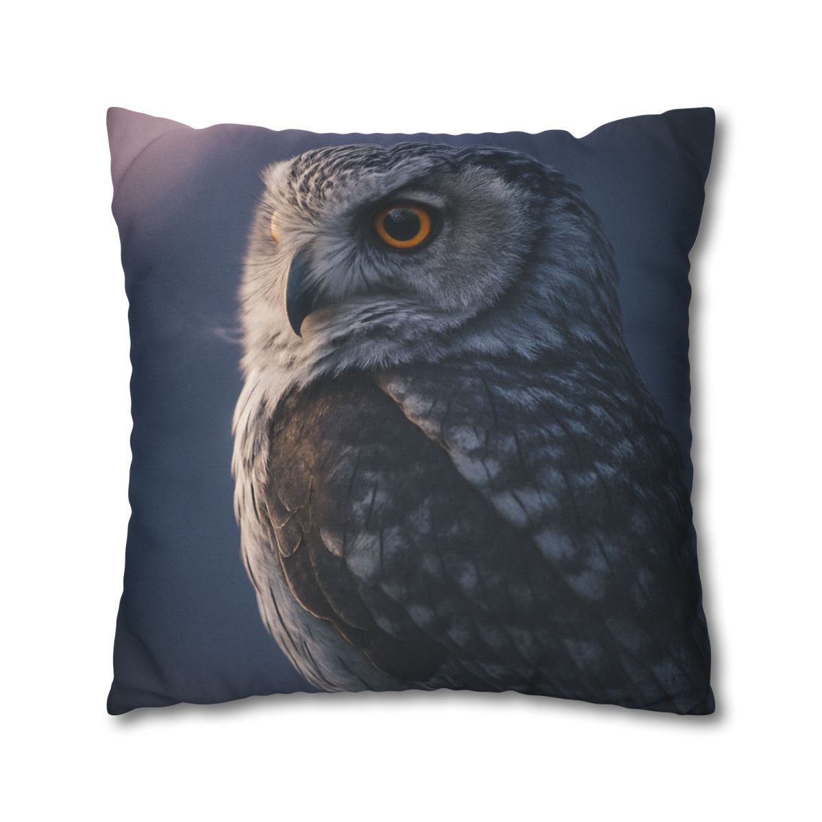 Twilight Watcher Snowy Owl designer print pillow cases