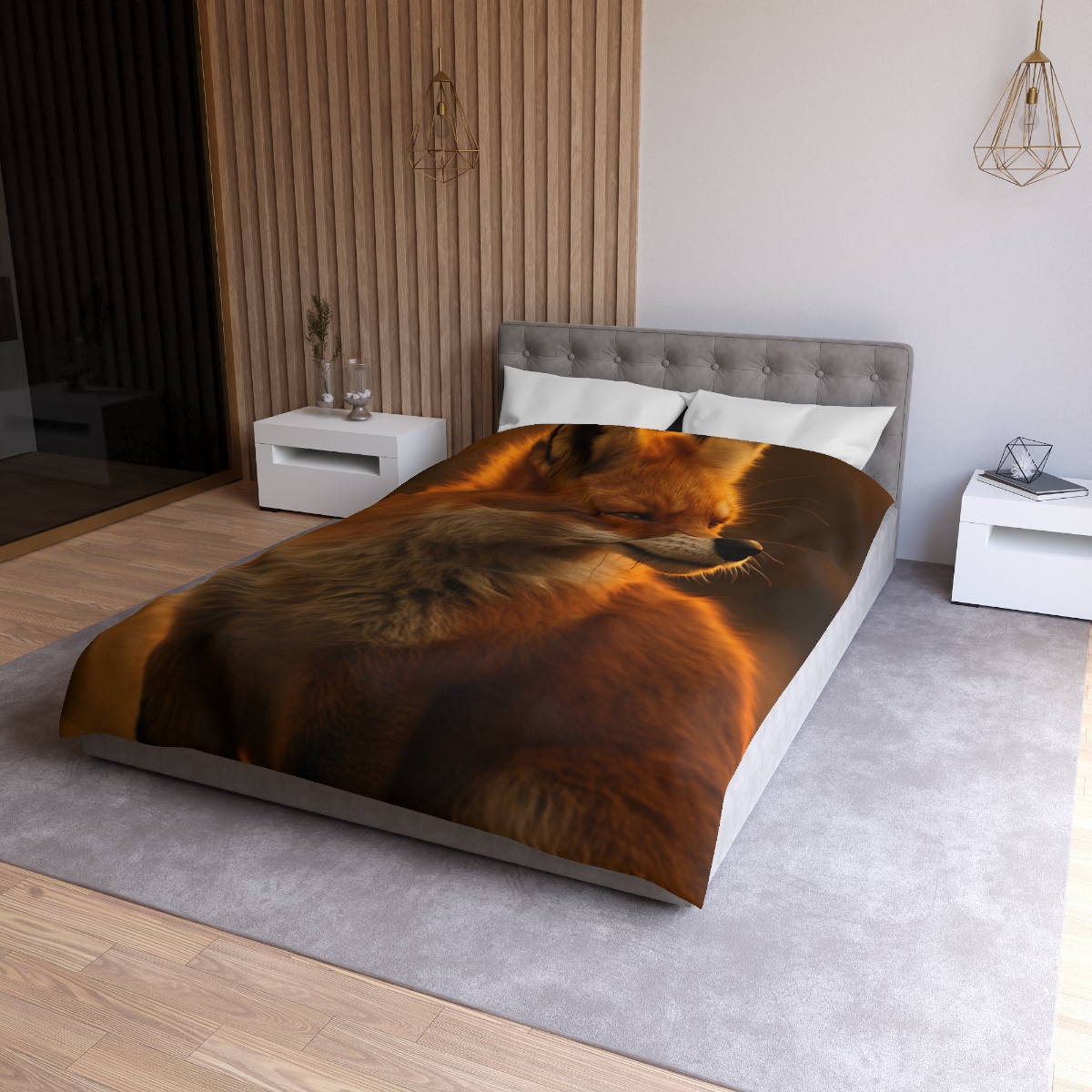 Crimson Whisper Red Fox warm winter duvets