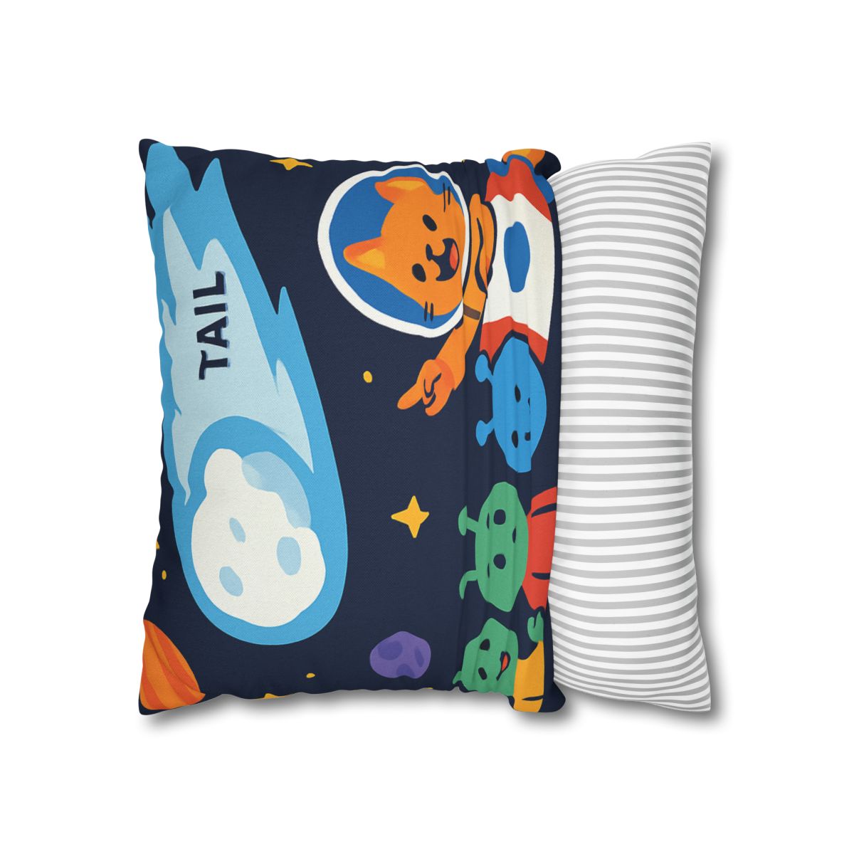 Comet Classroom With Captain Cat personalized pillow covers