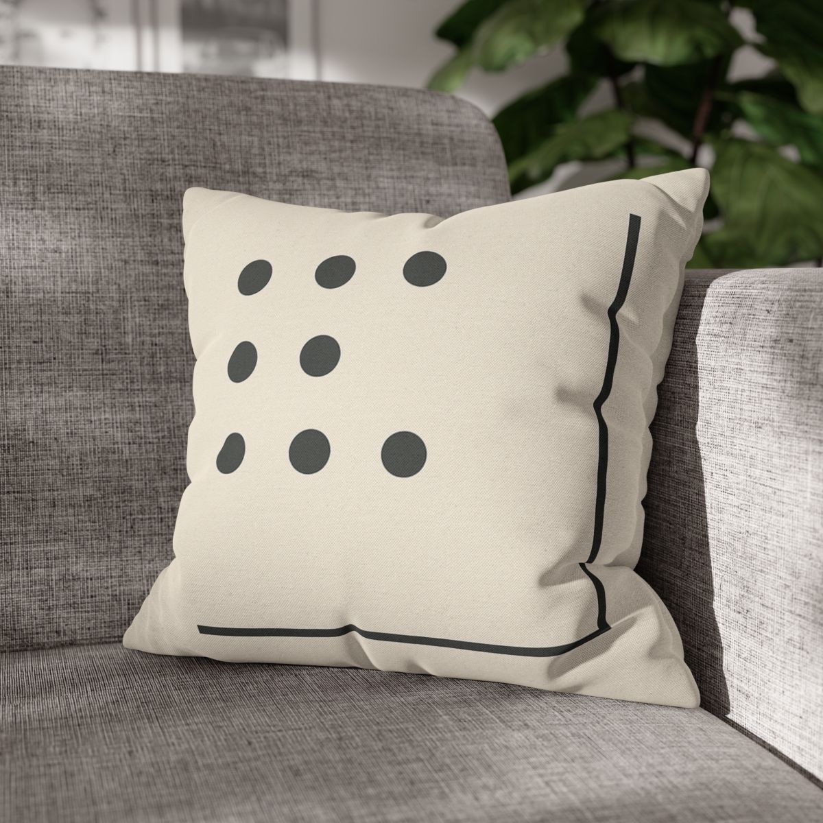 Sparse Dot Grid With Broken Frame trendy patterned pillow cases