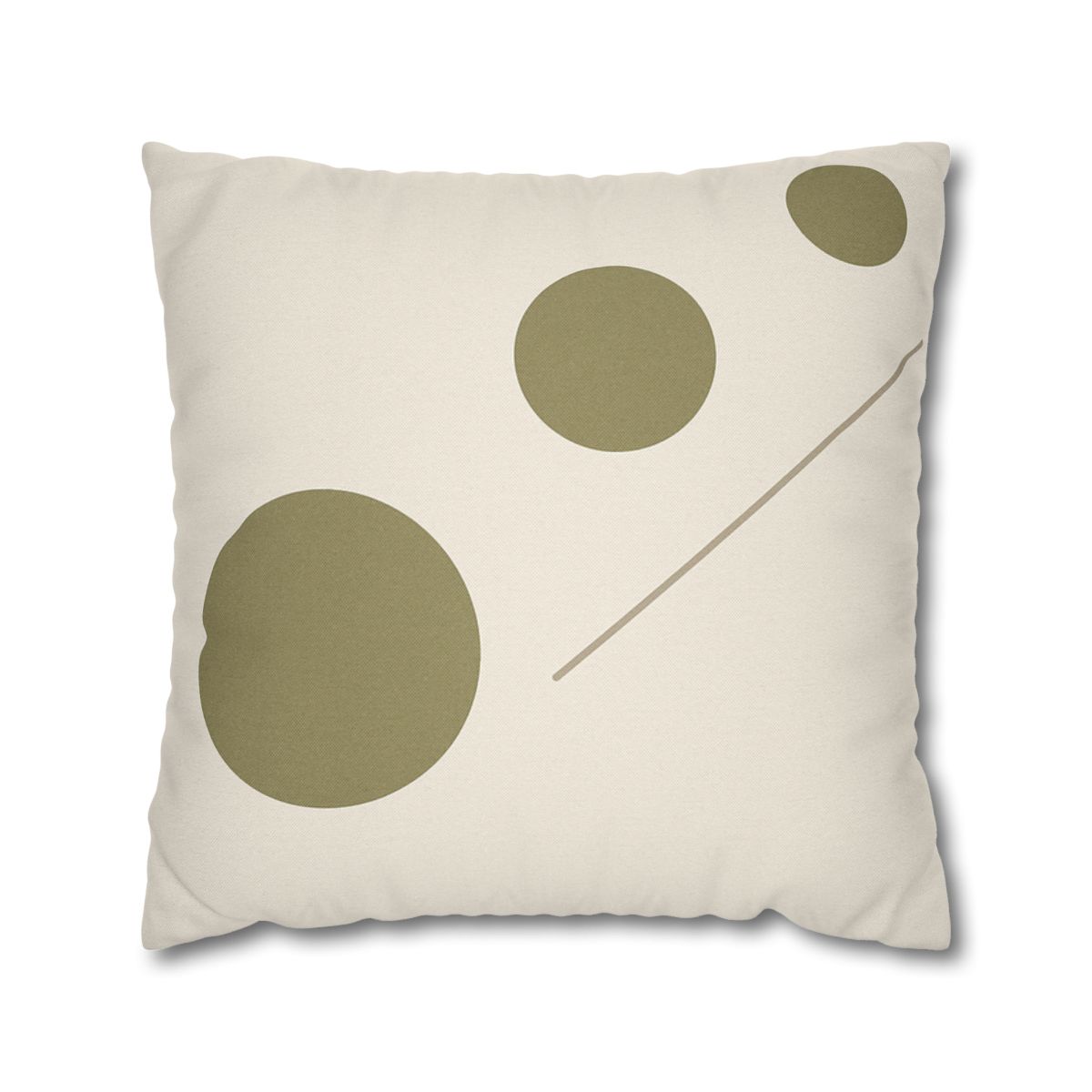 Triad Of Circles With Open Line soft cotton pillow cases