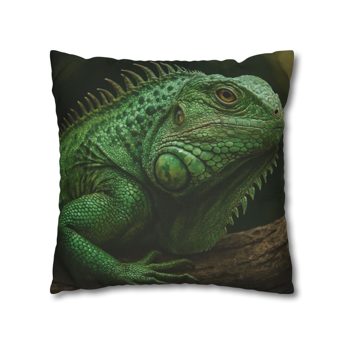 Verdant Gaze Green Iguana comfortable bedding pillow covers