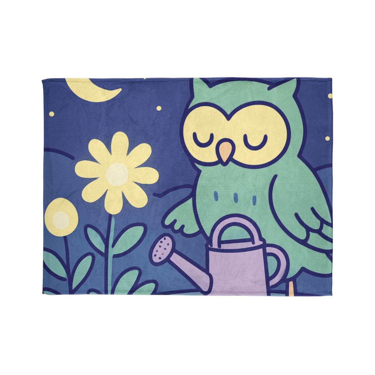 Moon Garden Owl stylish throw blankets
