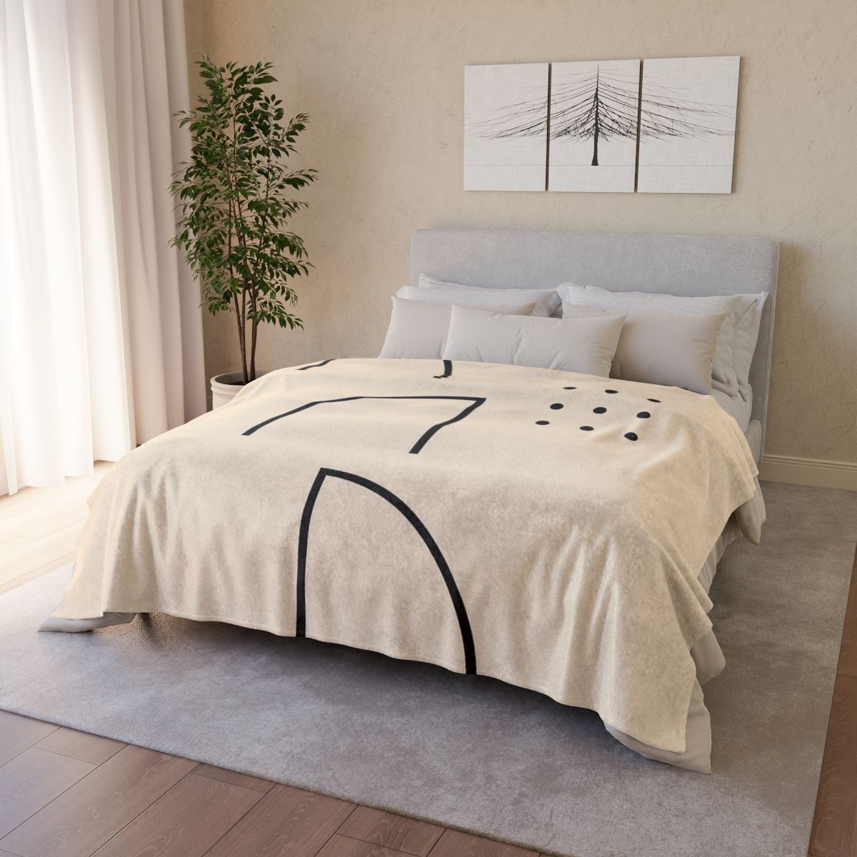 Triad Arc Window Grid trendy patterned blankets