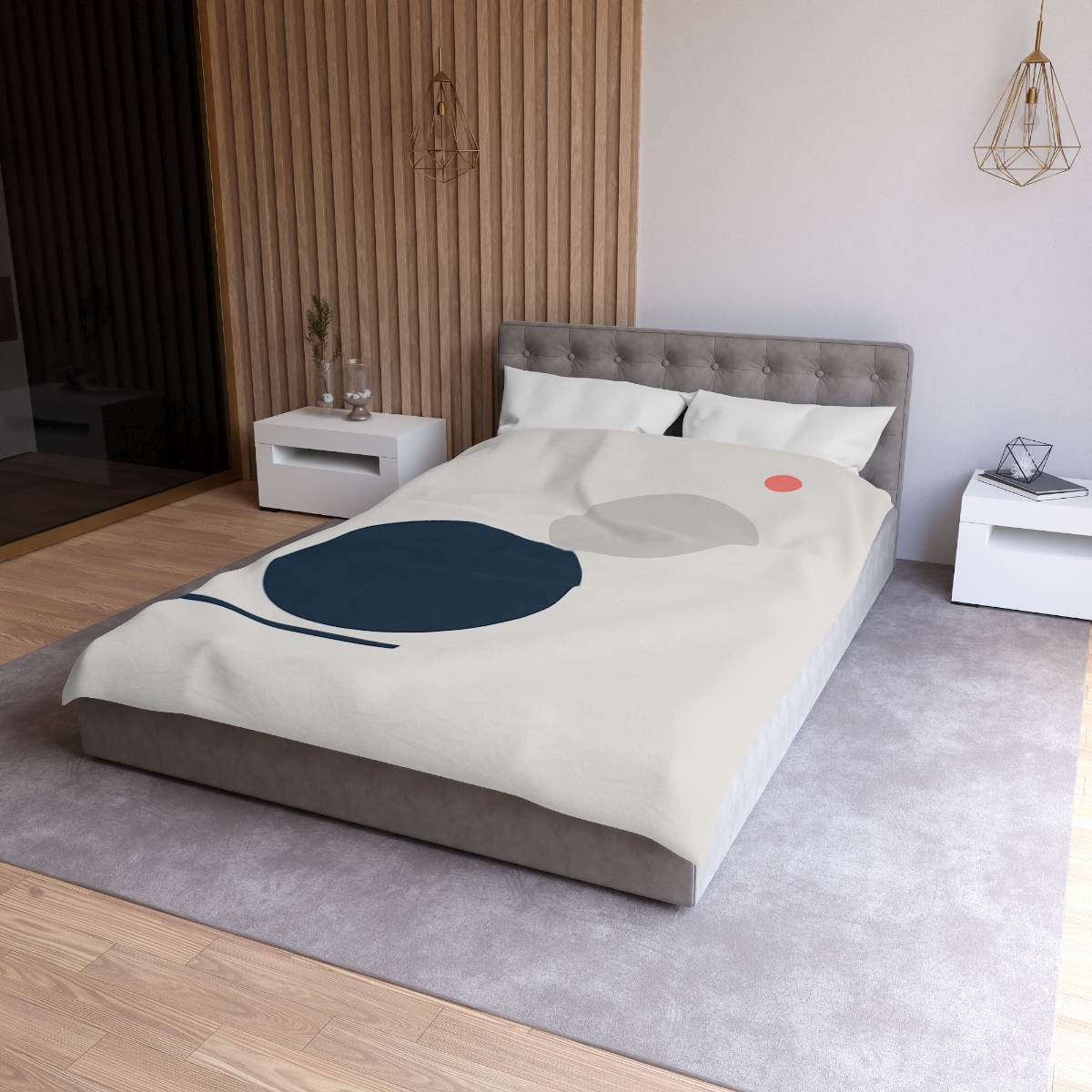 Three Orbiting Forms personalized bedding duvets