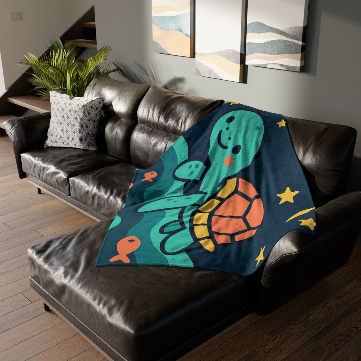 Starlight Sea Turtle unique gift blankets