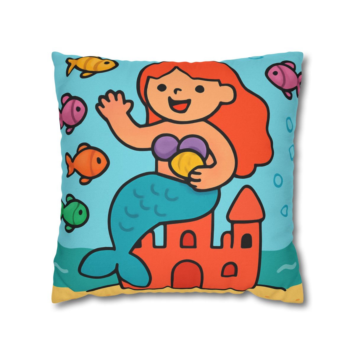 Coral Castle Mermaid trendy patterned pillow cases