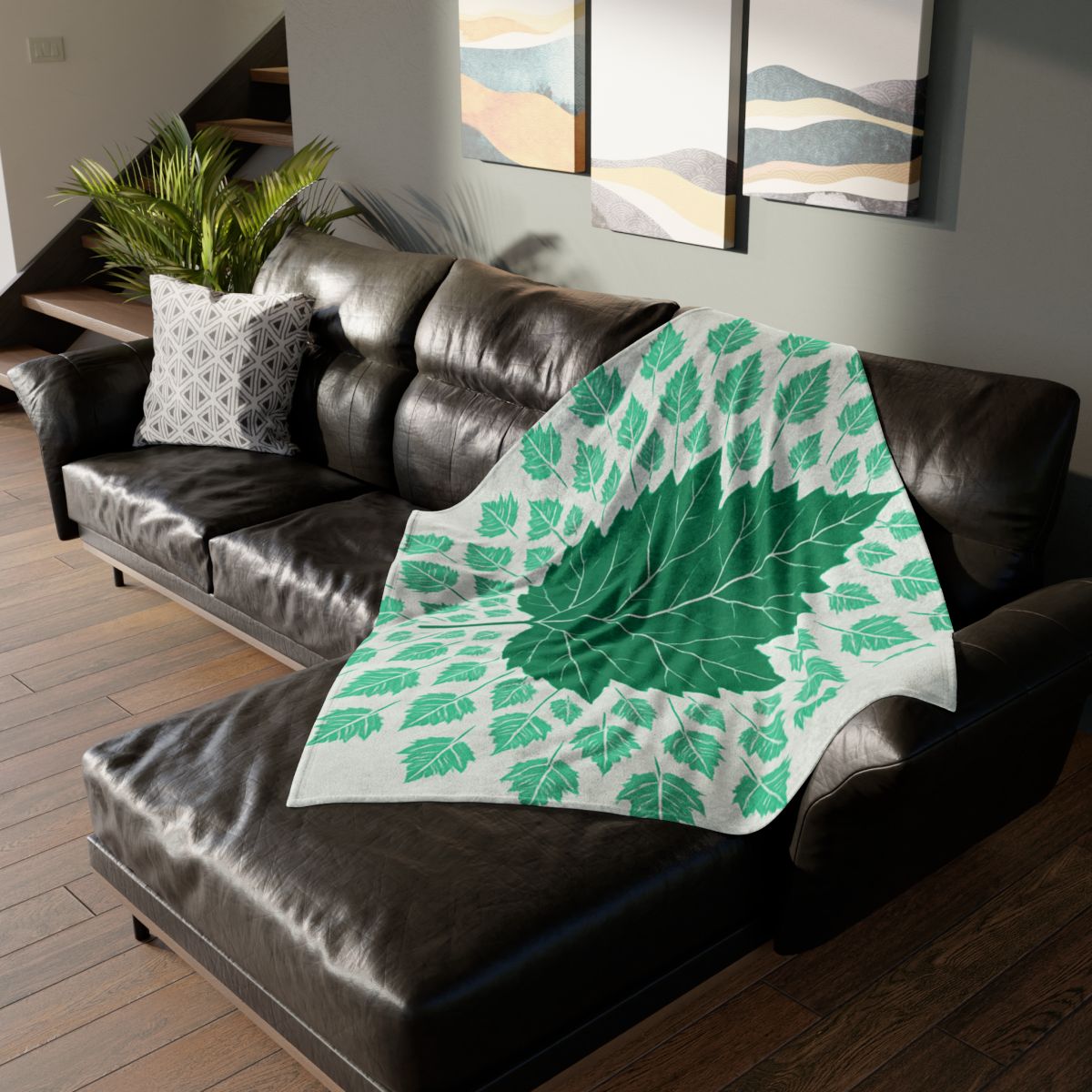 Fractal Leaf Radiance custom blankets