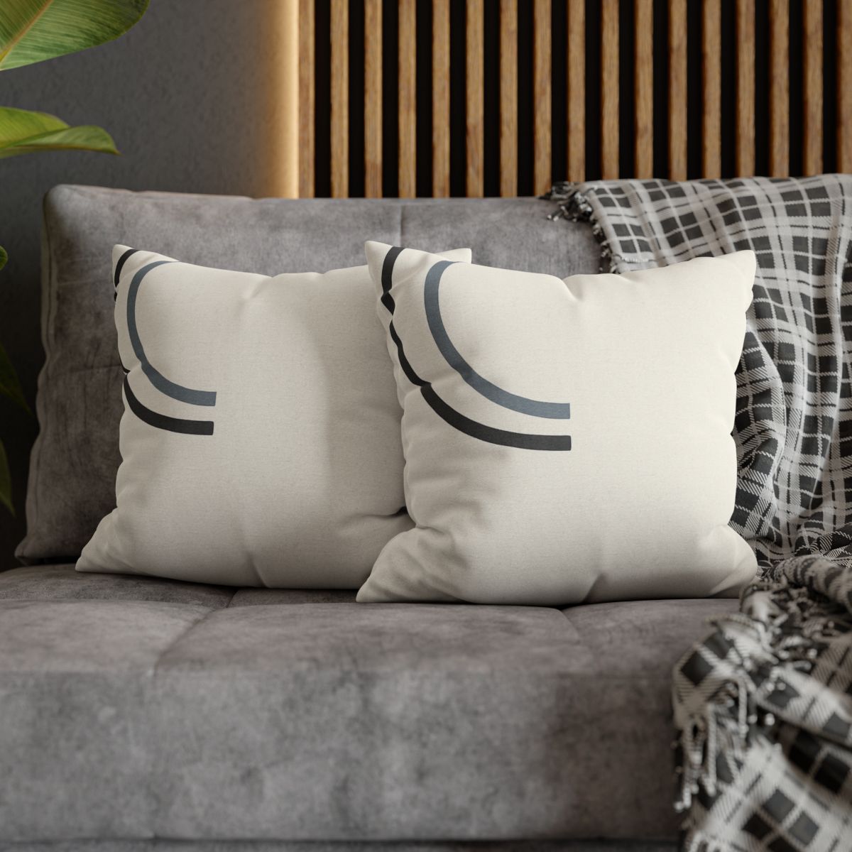 Partial Arc Corner designer print pillow cases