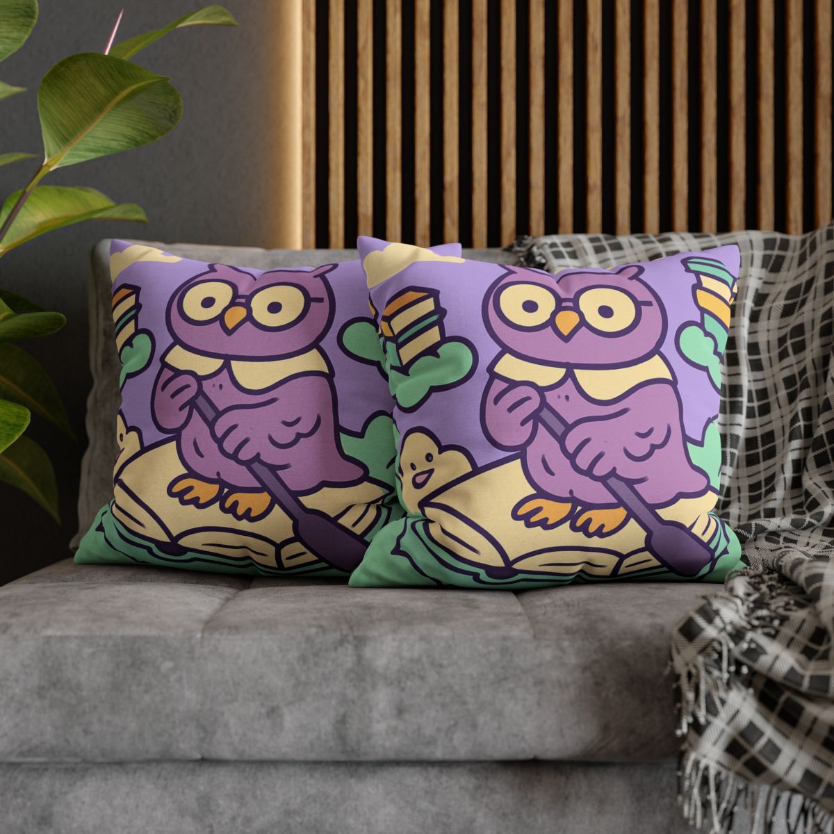 Cloud Library Owl Boat trendy patterned pillow cases