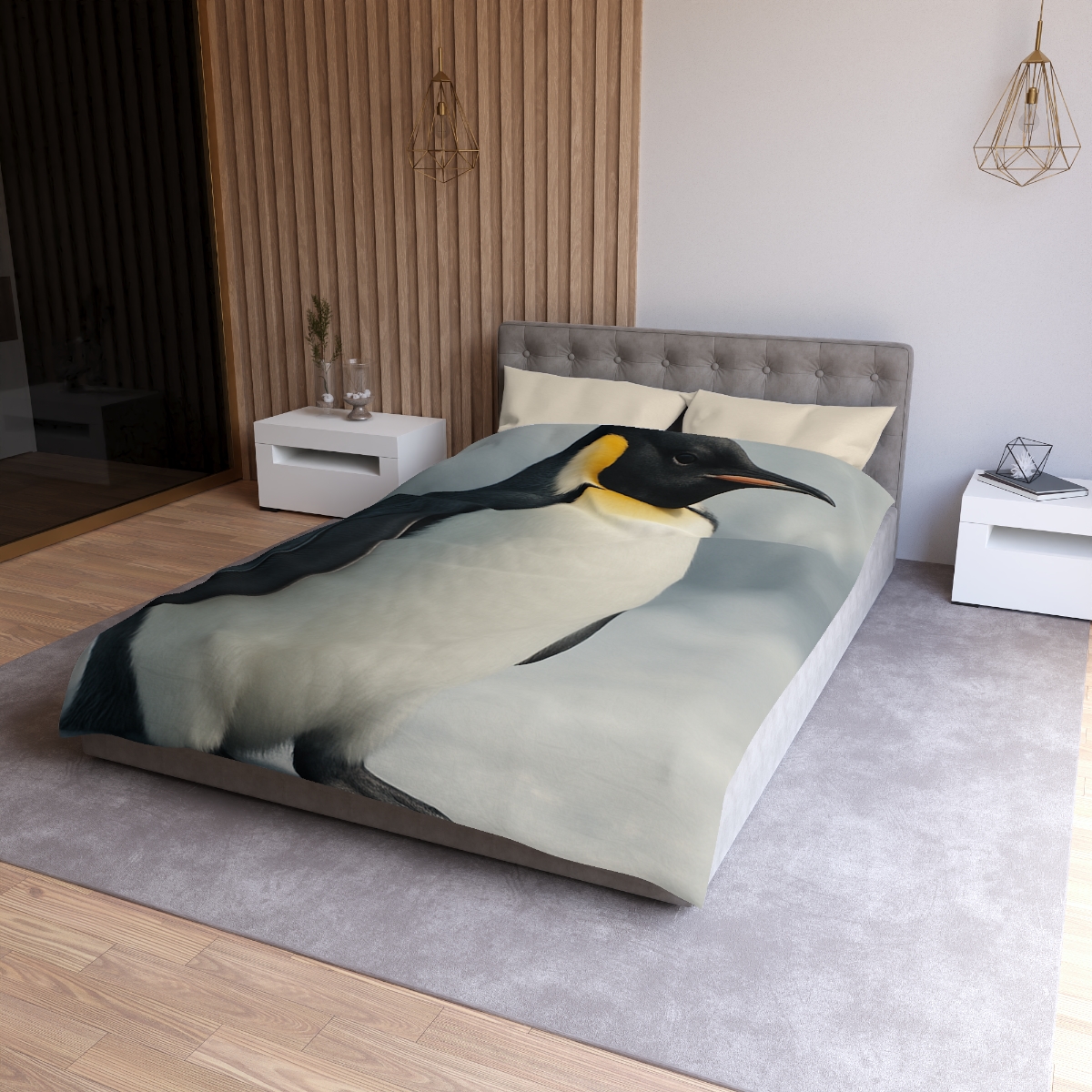Moonlit Vigil Emperor Penguin custom duvets