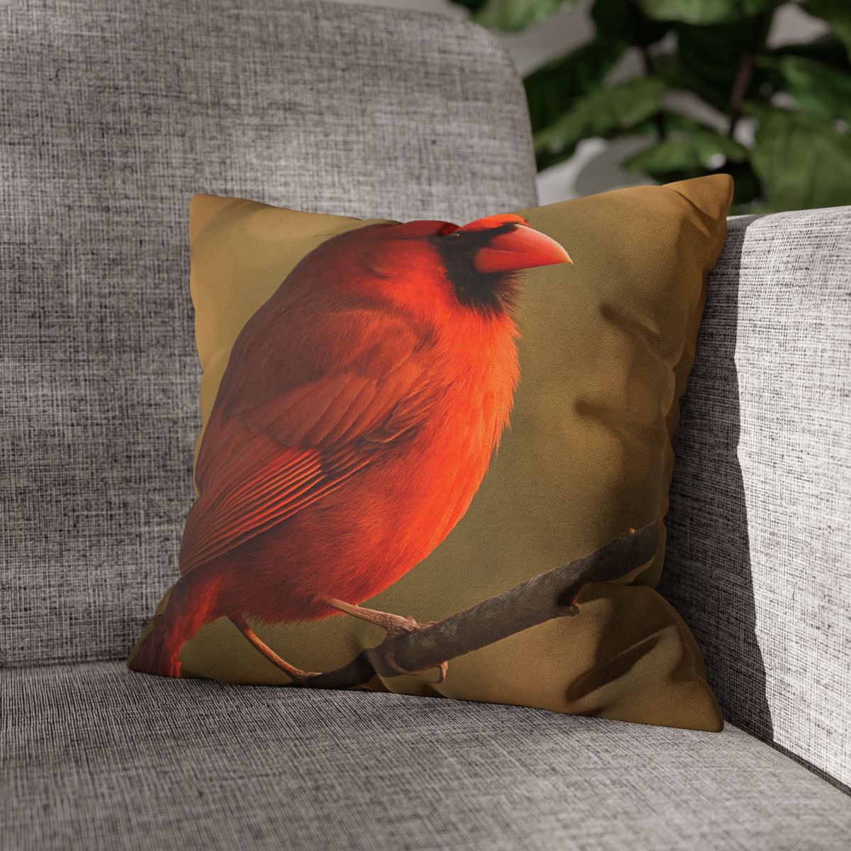 Crimson Pulse Northern Cardinal trendy patterned pillow cases