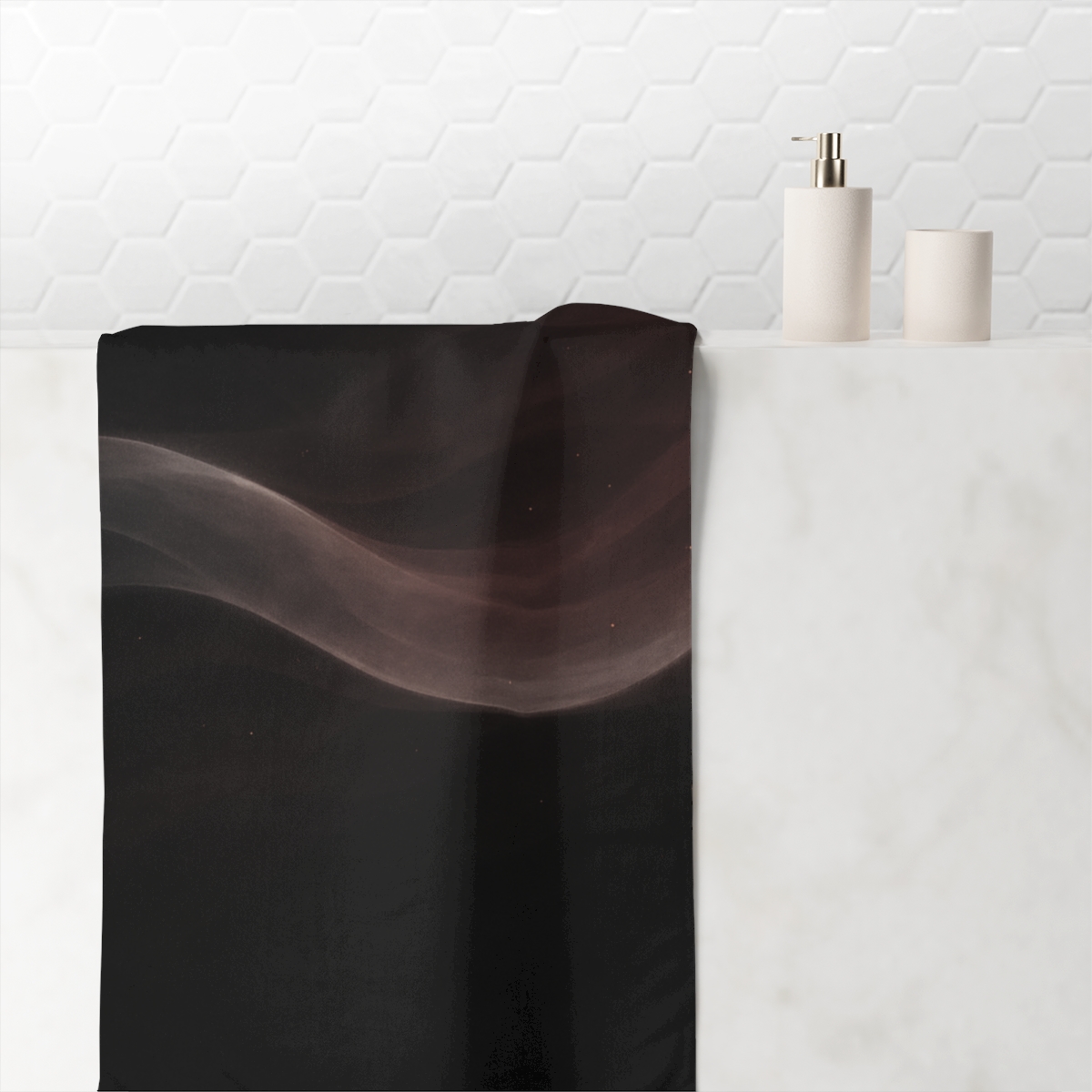 Dark Energy Ribbon designer printed towels