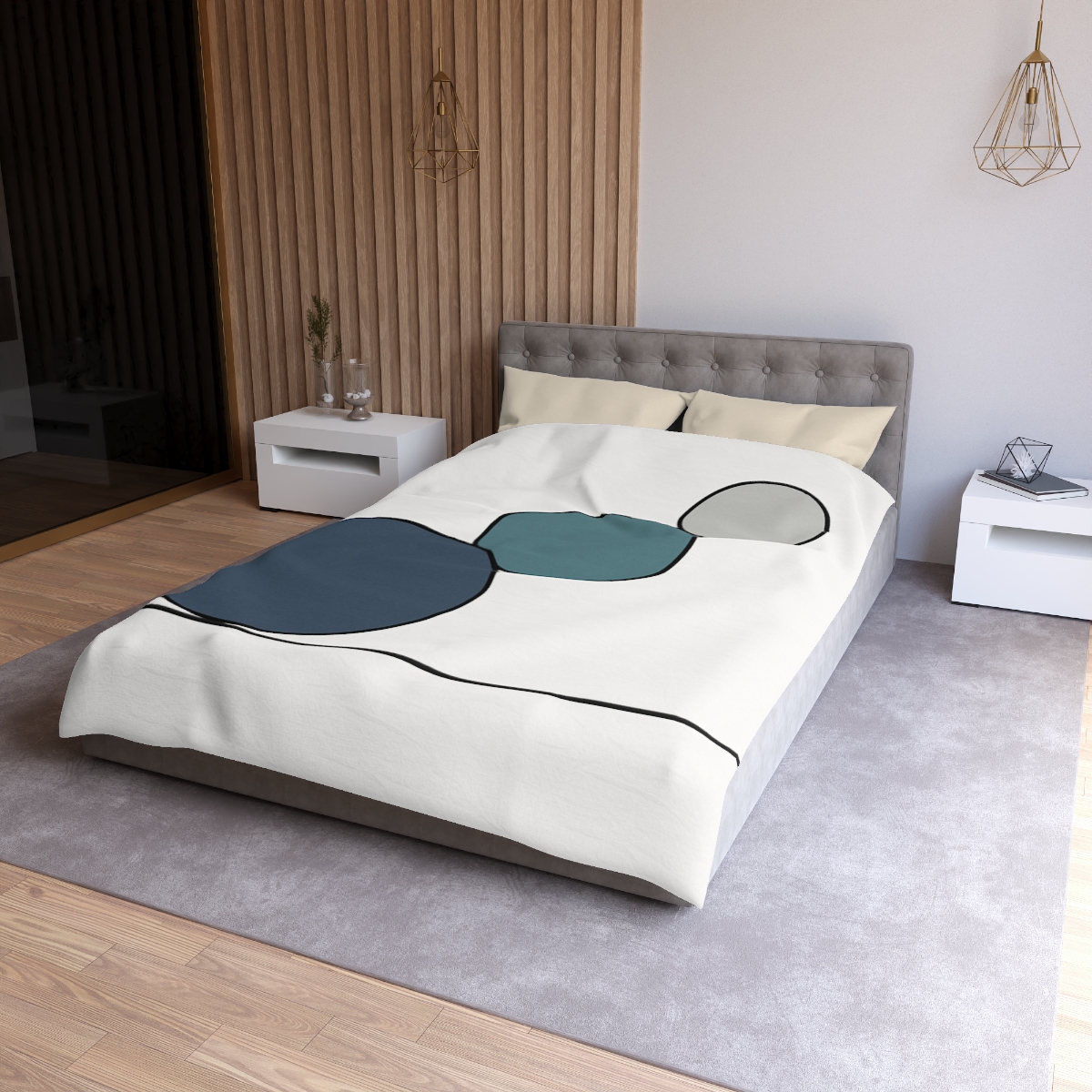 Staggered Circle Trio custom duvets