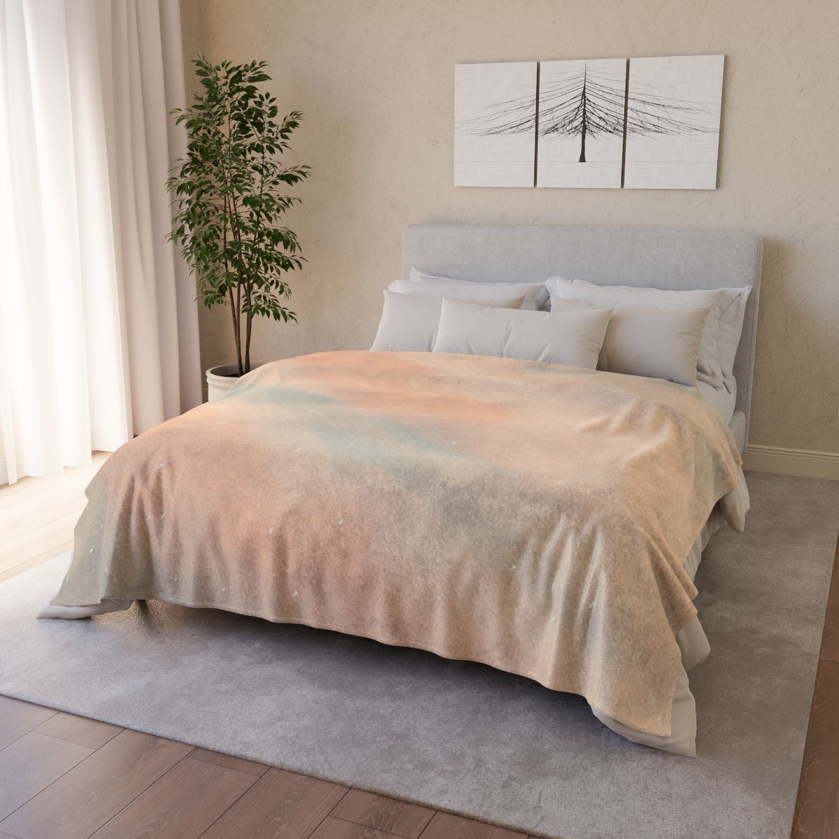 Cosmic Dust Cascade soft fleece blankets