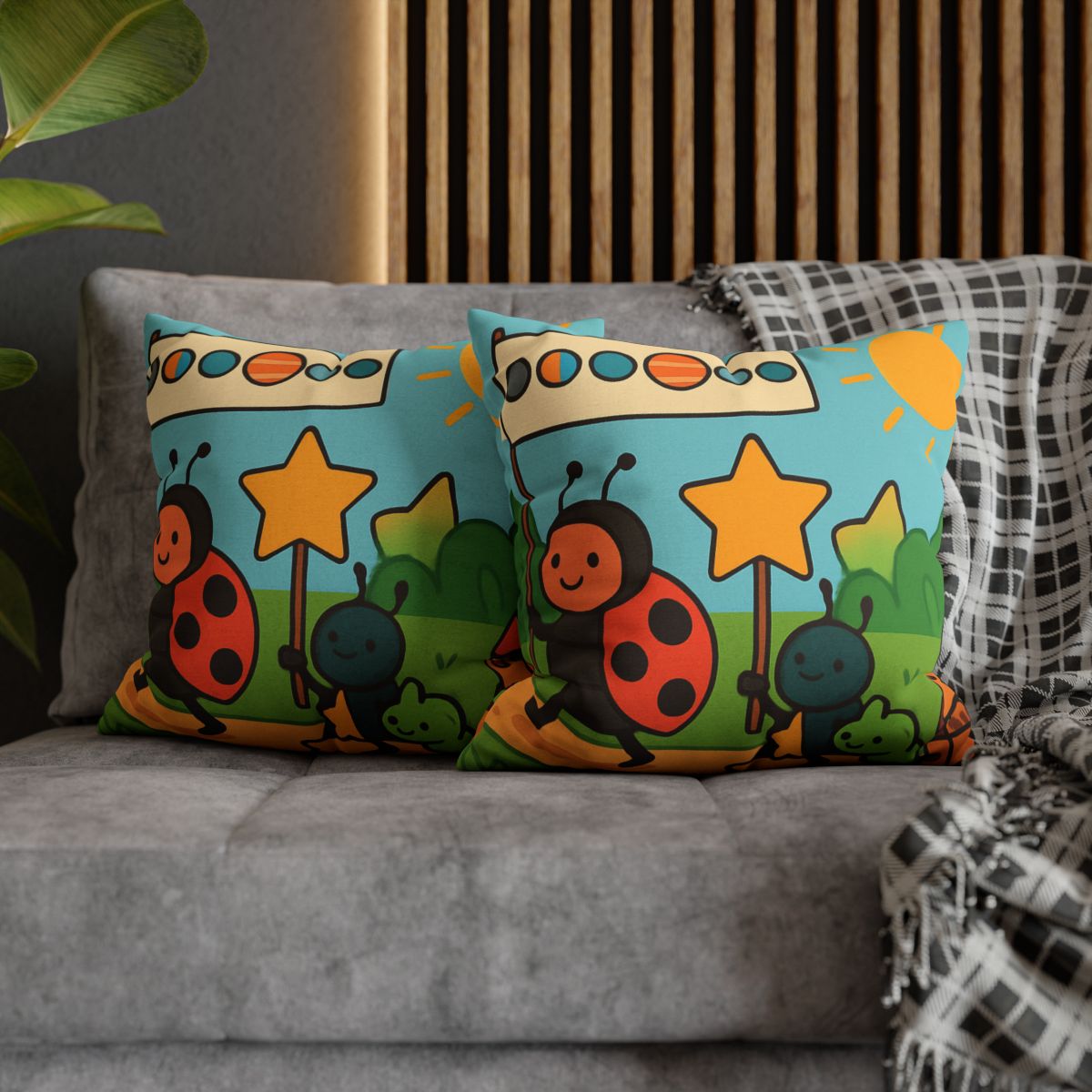 Galaxy Garden Insect Parade soft cotton pillow cases