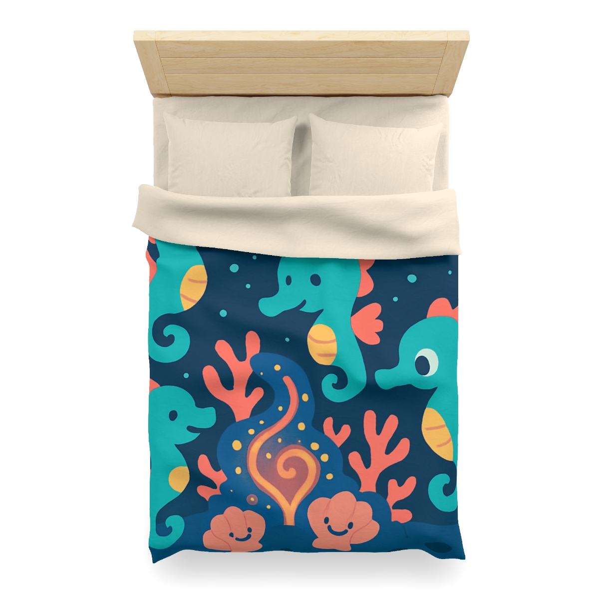 Cosmic Coral Carnival custom duvets