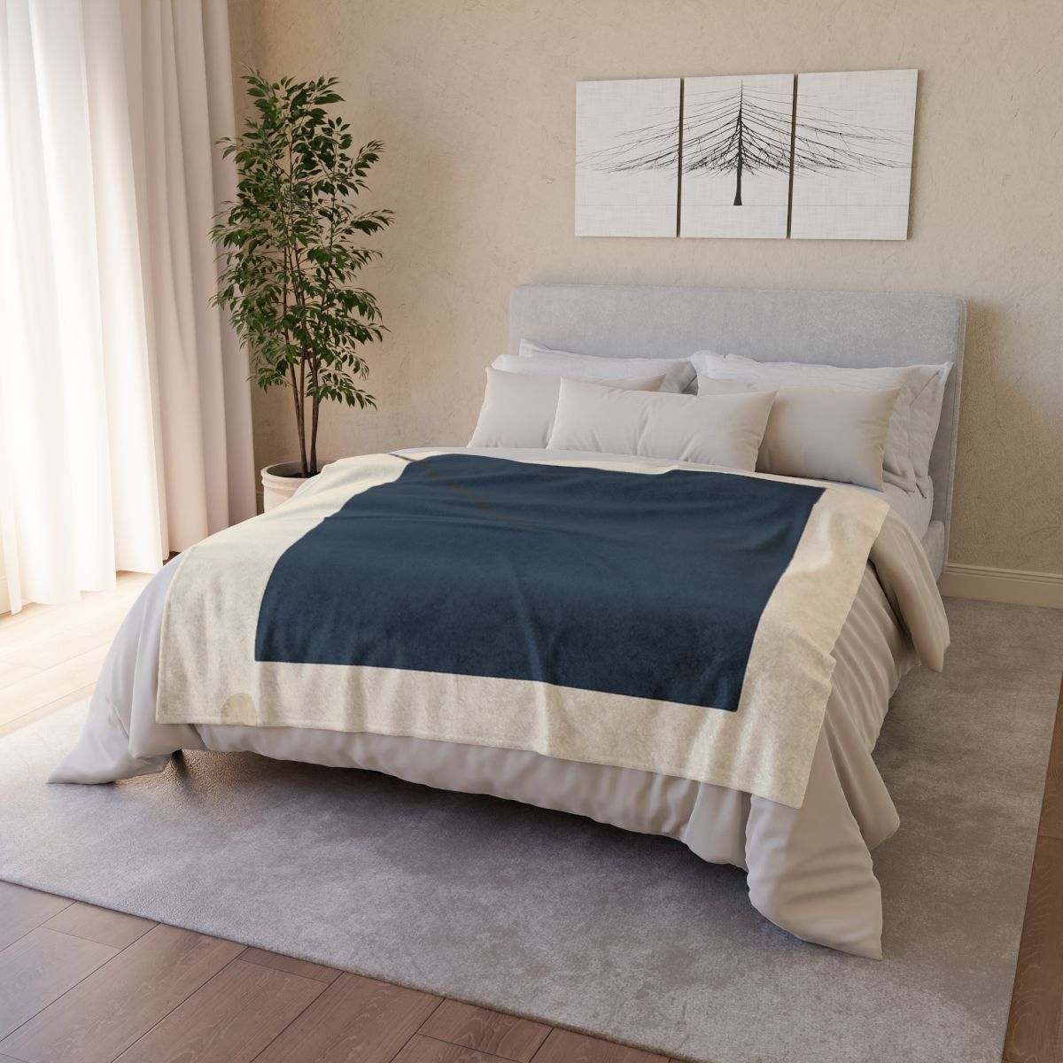 Diagonal Line And Square Balance decorative home blankets