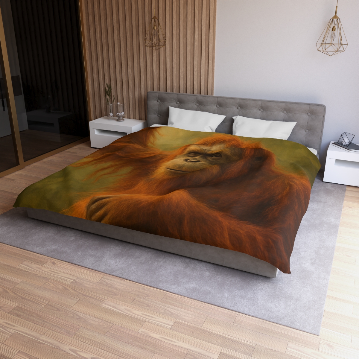 Canopy Sage Orangutan unique patterned duvets