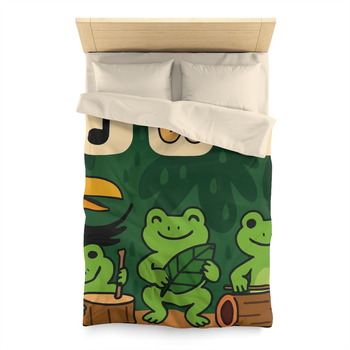 Jungle Rain Rhythm With The Frog Band soft comforter duvets