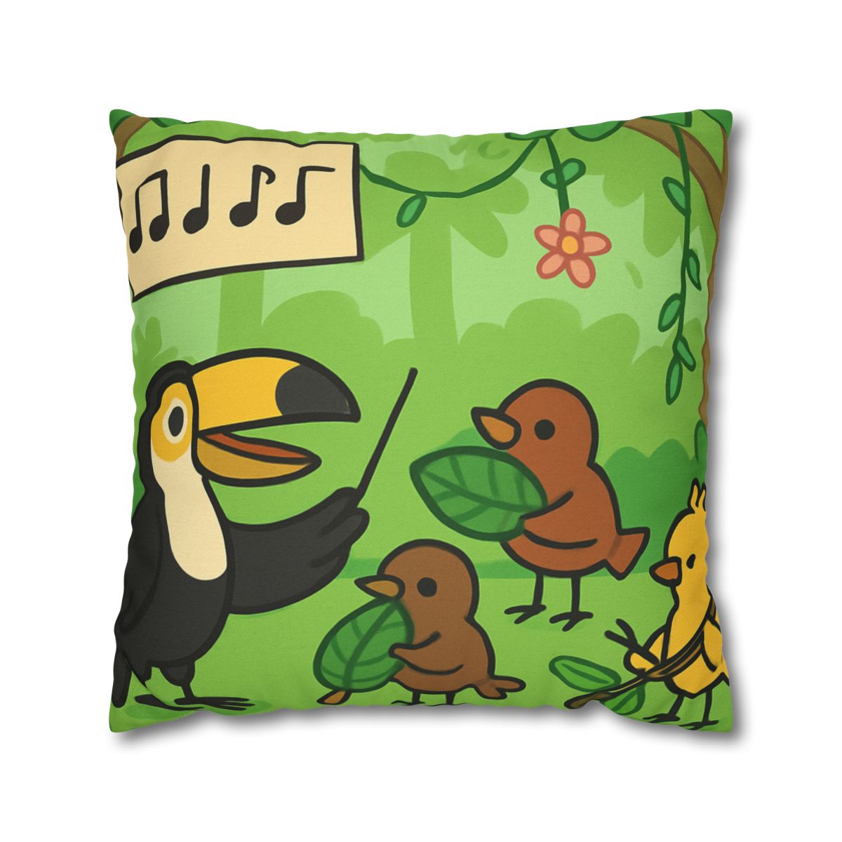 Rainforest Orchestra Of Birds stylish decorative pillowcases