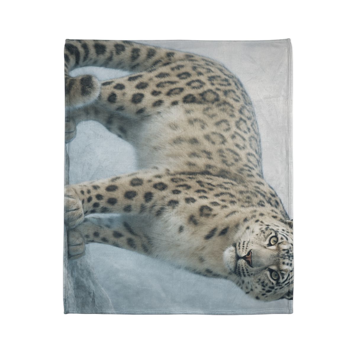 Frost Summit Snow Leopard decorative home blankets