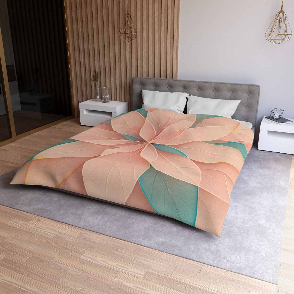 Petal Prism Overlap designer printed duvets