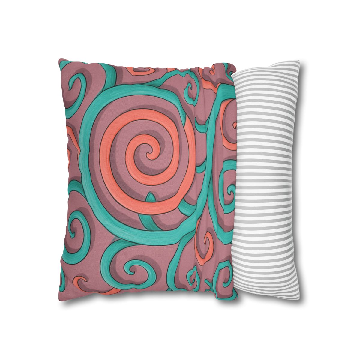 Tendril Spiral Mosaic personalized pillow covers