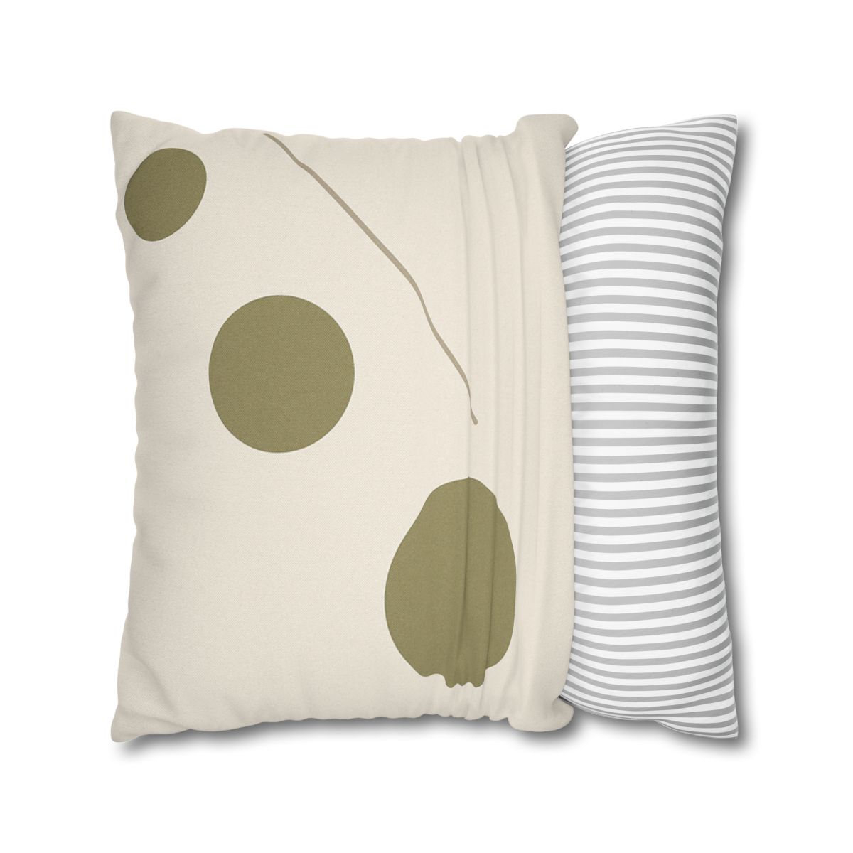 Triad Of Circles With Open Line soft cotton pillow cases