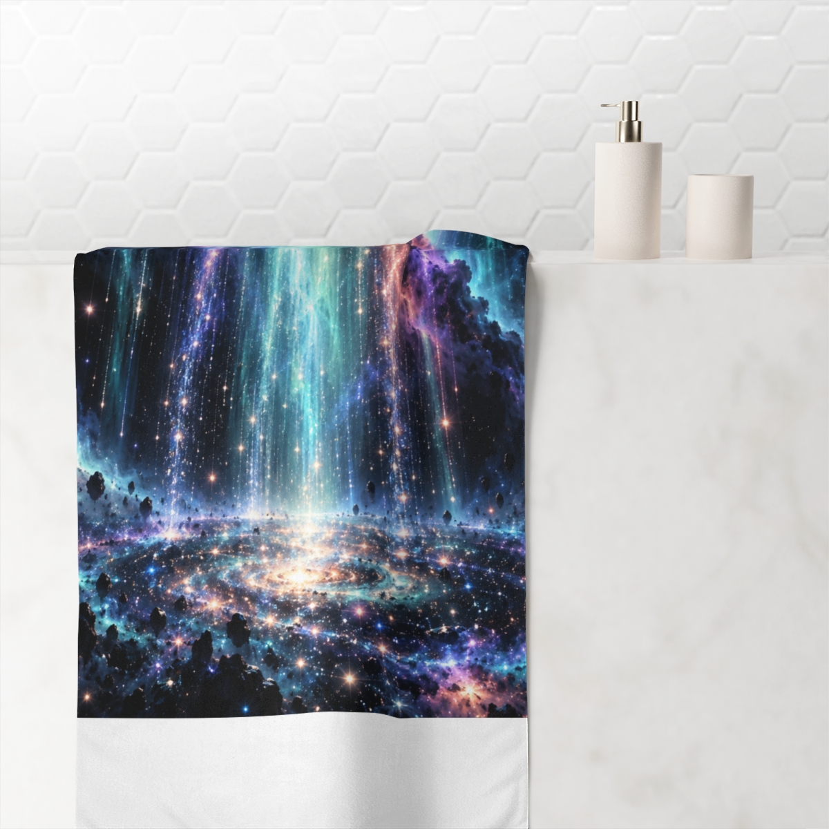 Aurora Starfall Cascade custom towels [AI-3dc4d35a-6ed9dde917b4]