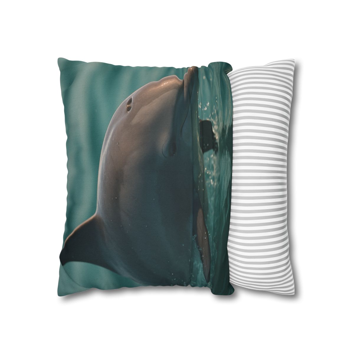 Silver Glide Bottlenose Dolphin designer print pillow cases