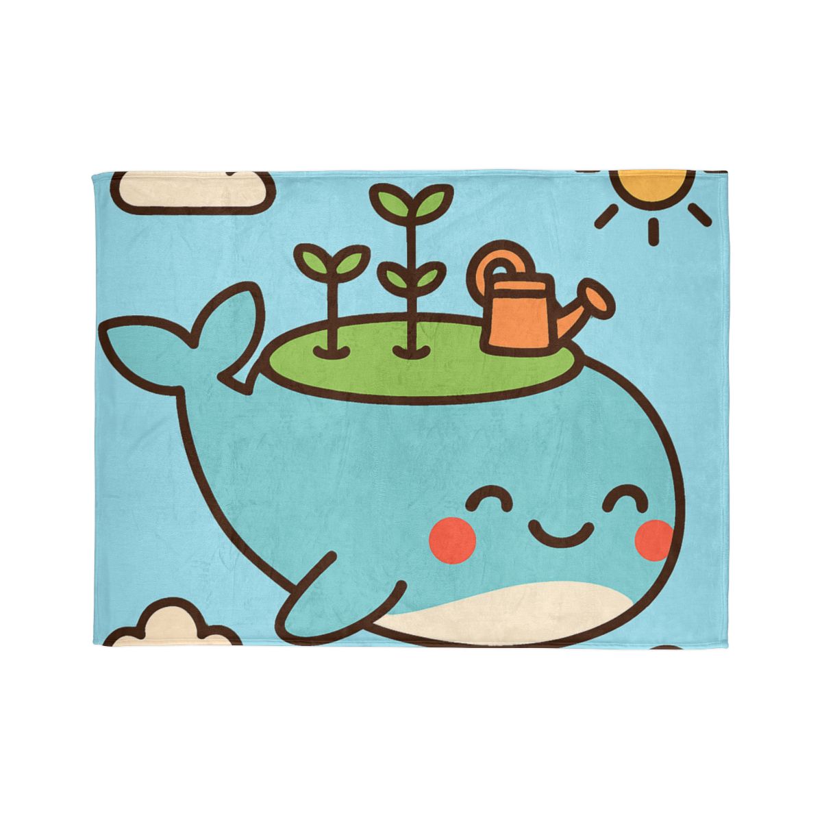 Sky Whale Seedling Planet Garden unique gift blanketscustom blankets