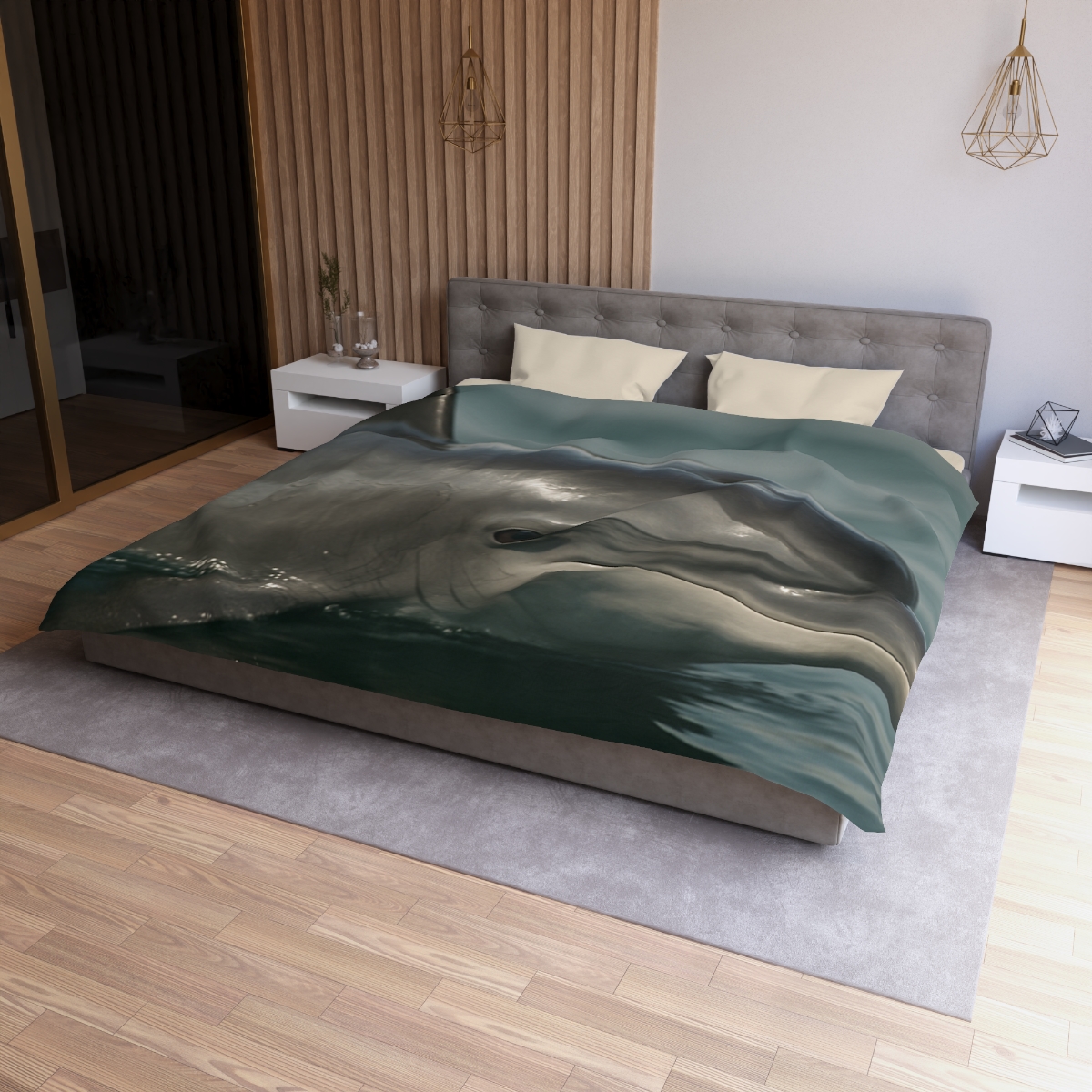 Mirror Calm Bottlenose Dolphin custom duvets
