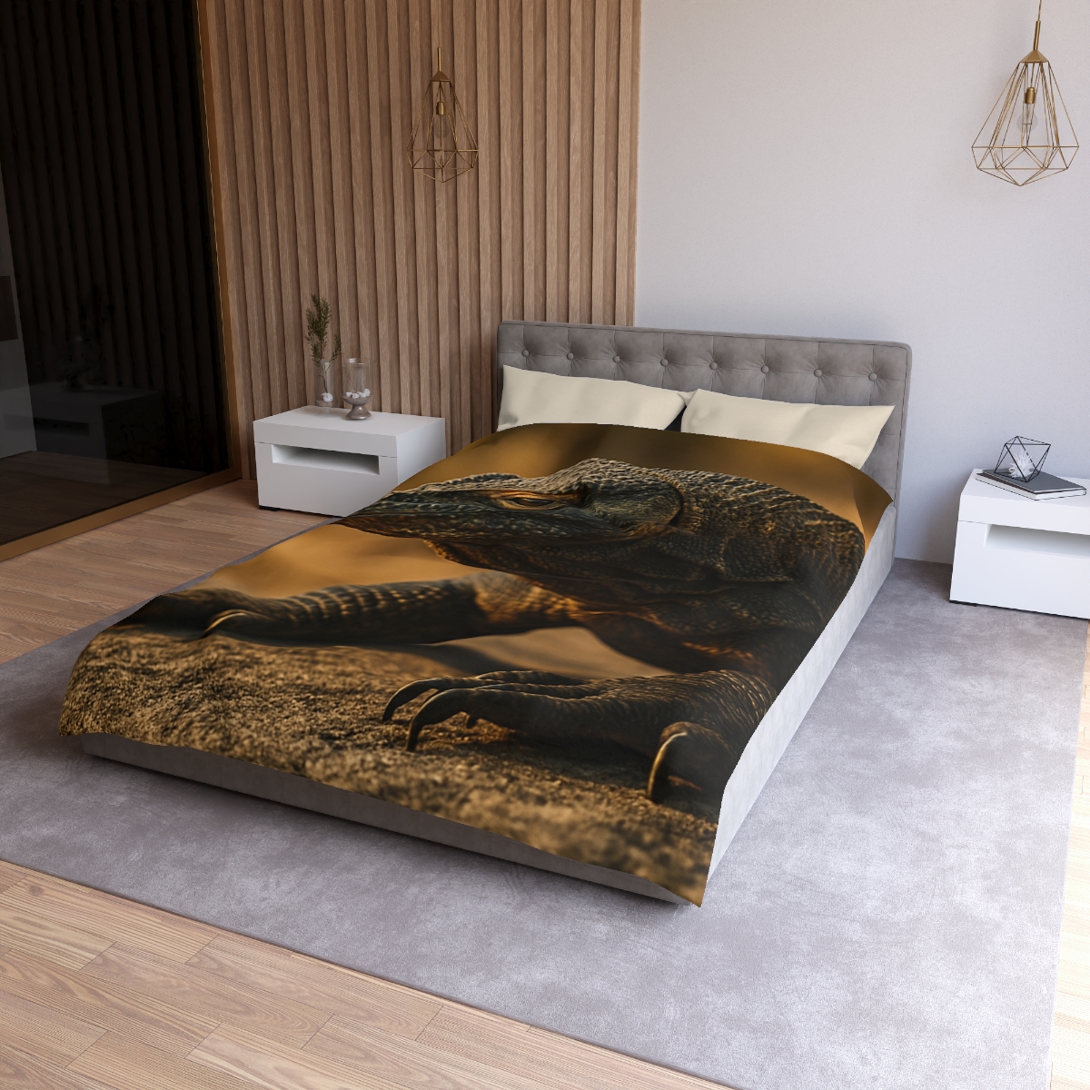 Molten Scale Komodo Dragon personalized bedding duvets