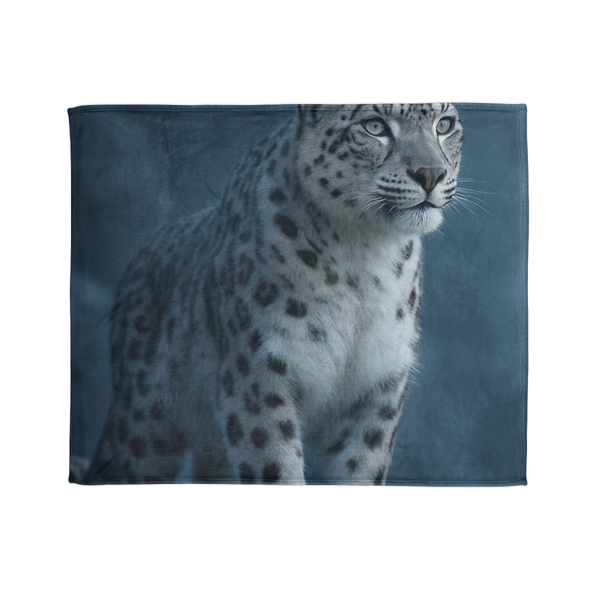 Cloud Cliff Snow Leopard soft fleece blankets