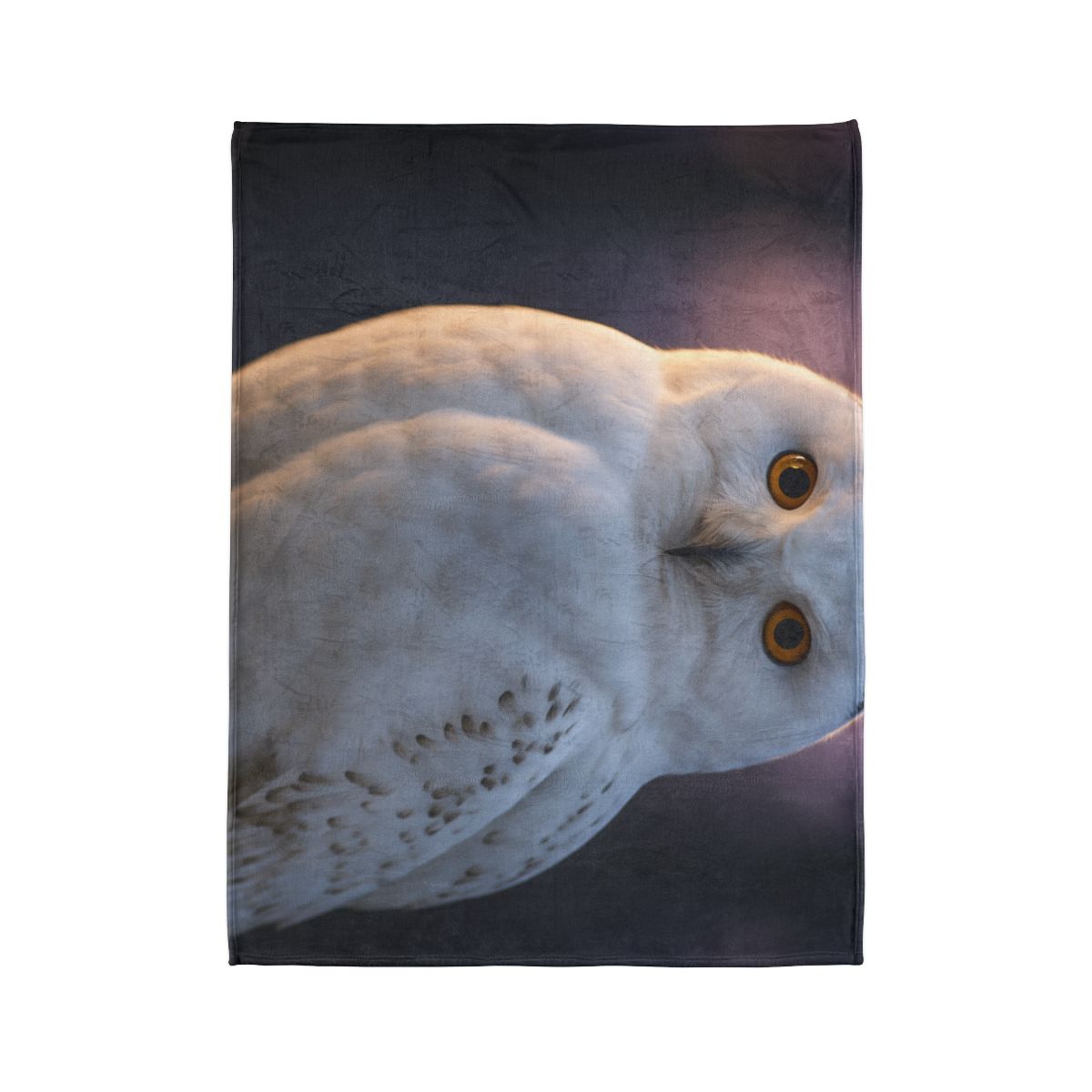 Twilight Watcher Snowy Owl soft fleece blankets