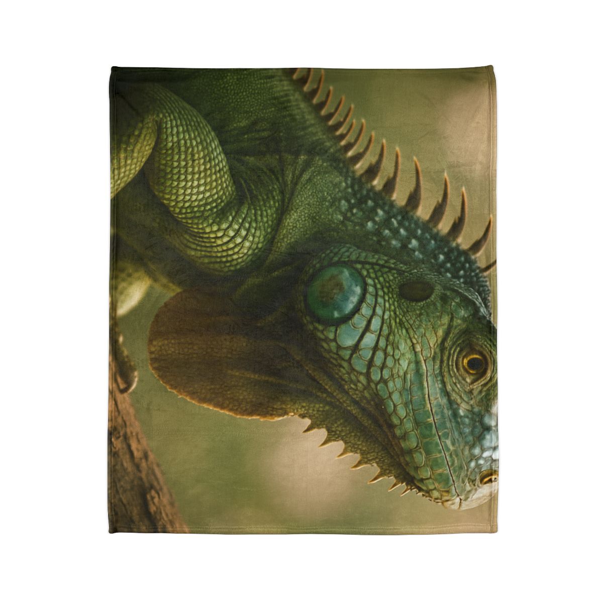 Sunlit Armor Green Iguana unique gift blankets