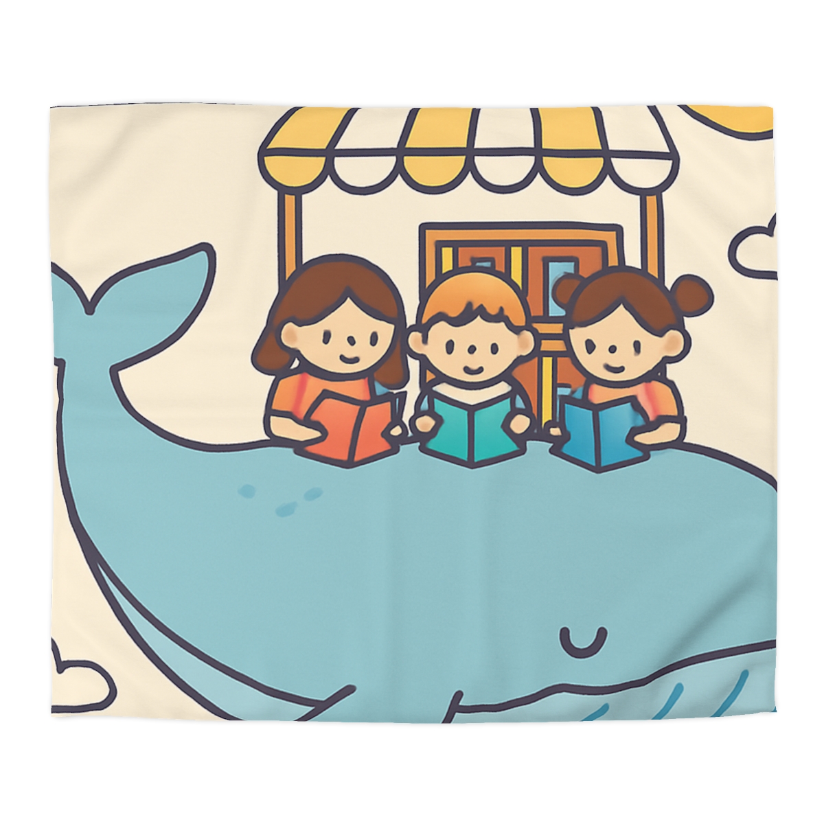 Sky Library On A Flying Whale trendy bedroom duvets