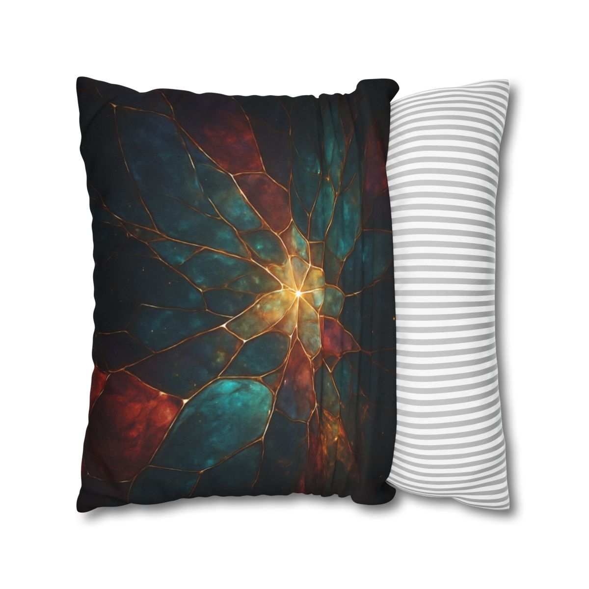 Prismatic Nebula Glasswork personalized pillow covers