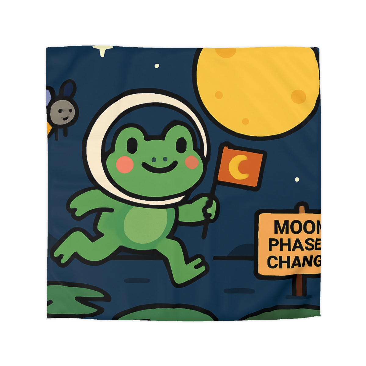 Moonlight Marsh Frog Astronaut warm winter duvets
