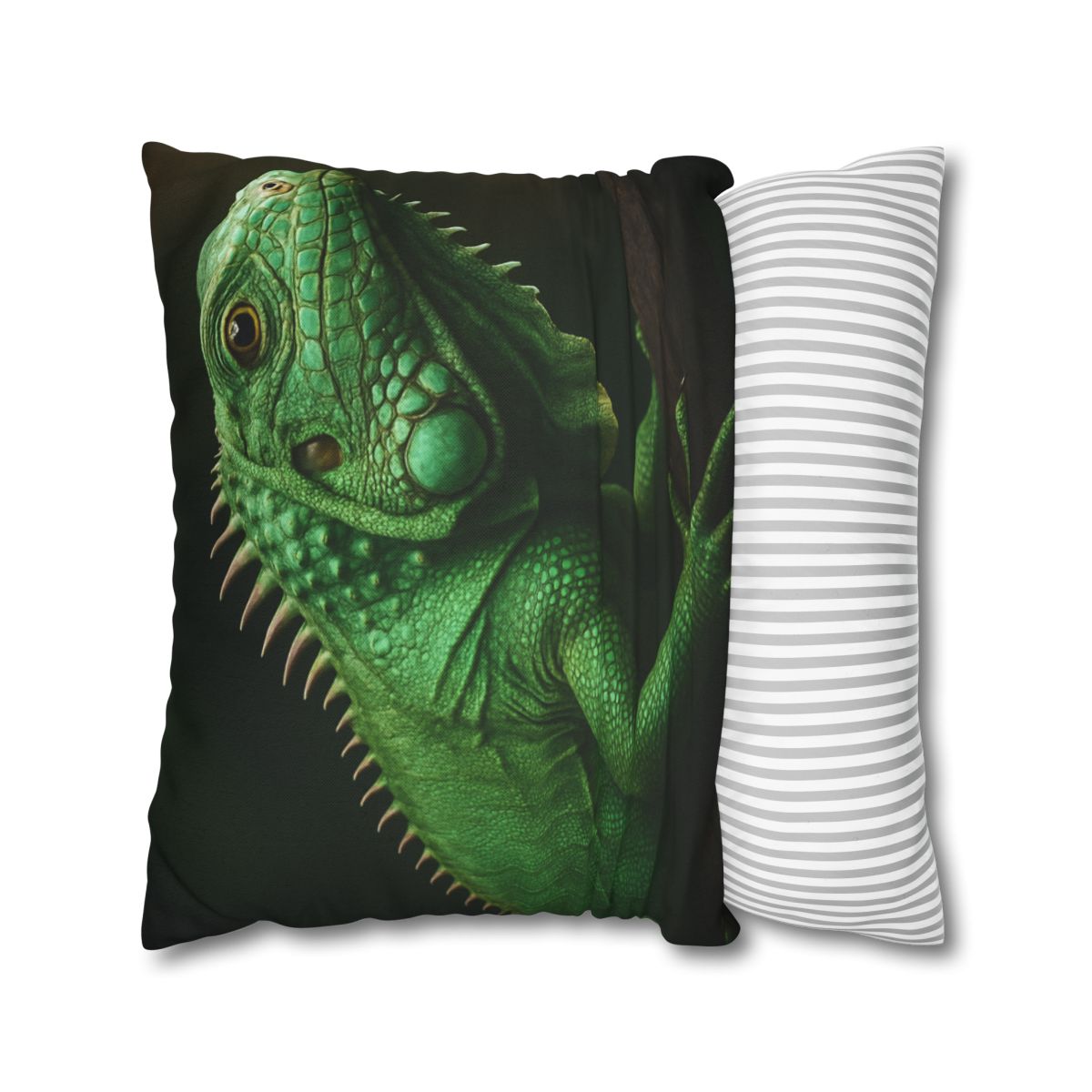 Mirror Glide Green Iguana comfortable bedding pillow covers